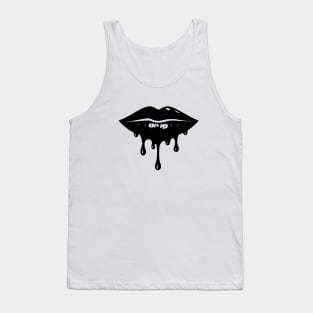 Retro Black Lip, Graphics Lips Tank Top